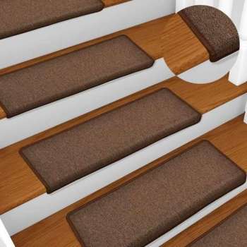 vidaXL Trapmatten 15 st 65x25 cm bruin  VDXL_134571