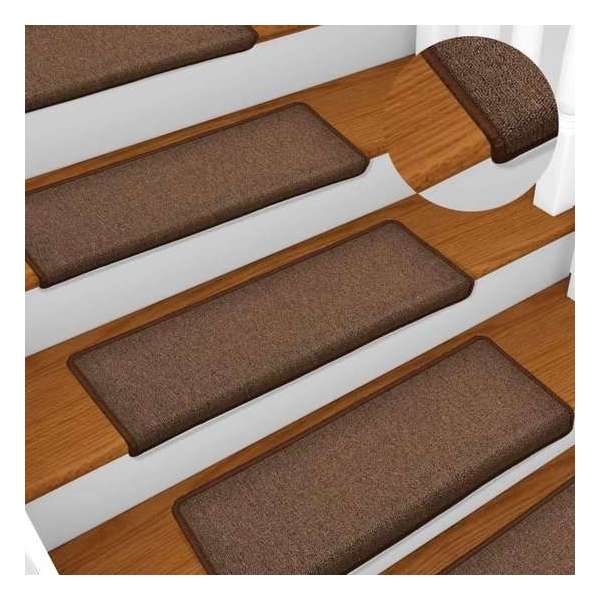 vidaXL Trapmatten 15 st 65x25 cm bruin VDXL_134571 vidaXL Trapmatten 15 st 65x25 cm bruin VDXL_134571