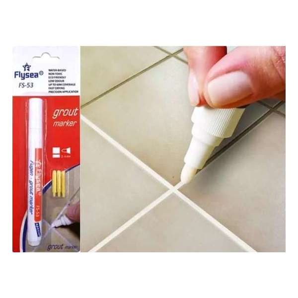 Vemia - Voegenstift Wit - INCL. GRATIS 3 STIFT PUNTEN- Voegen stift - Voegenverf - Voegen verven Vemia - Voegenstift Wit - INCL. GRATIS 3 STIFT PUNTEN- Voegen stift - Voegenverf - Voegen verven