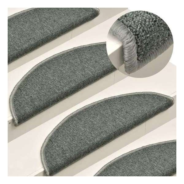 vidaXL Trapmatten 15 st 65x24x4 cm donkergroen VDXL_322361 vidaXL Trapmatten 15 st 65x24x4 cm donkergroen VDXL_322361