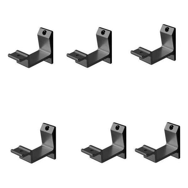 Leuninghouder zwart - Opschroef - Vlak zadel Hermeta - 3540-18 - 6 stuks Leuninghouder zwart - Opschroef - Vlak zadel Hermeta - 3540-18 - 6 stuks