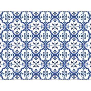 Vloerkleed vinyl | Blauwe Tegels