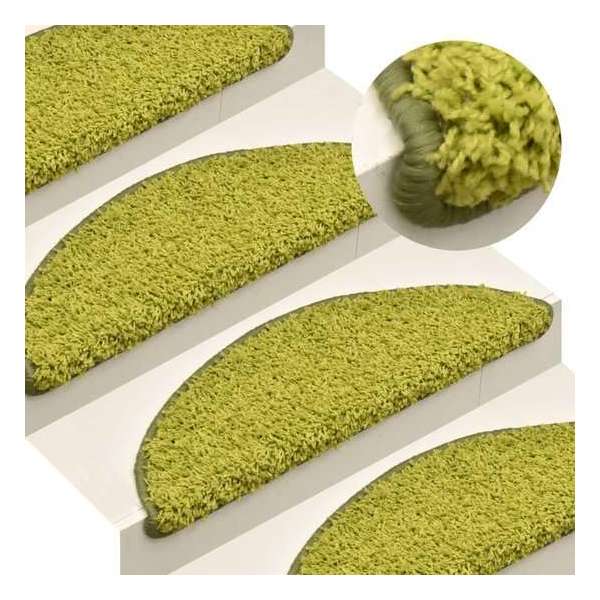 vidaXL Trapmatten 15 st 56x17x3 cm groen VDXL_322382 vidaXL Trapmatten 15 st 56x17x3 cm groen VDXL_322382