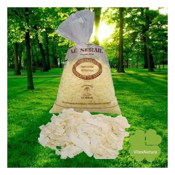 Marseillezeep vlokken blank 1 kg Le Serail Marseillezeep vlokken blank 1 kg Le Serail