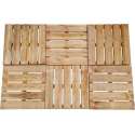 vidaXL Terrastegels 6 st 50x50 cm hout bruin