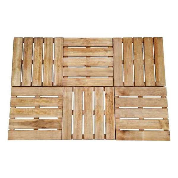 vidaXL Terrastegels 6 st 50x50 cm hout bruin vidaXL Terrastegels 6 st 50x50 cm hout bruin