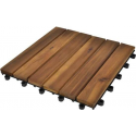 vidaXL Terrastegels acaciahout 30 x 30 cm verticaal patroon (10 stuks)