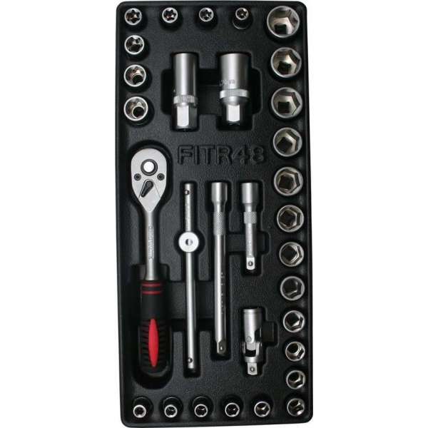 Hofftech Gevulde Gereedschapswagen-Tray Dopsleutelset 3/8" (31 Delig)