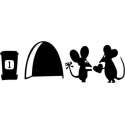 Plint sticker, muisjes