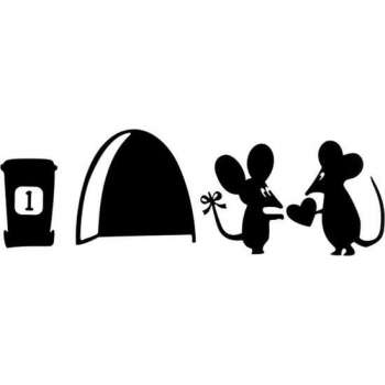 Plint sticker, muisjes