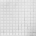 Alfa Mosaico Mozaiek Invierno mat wit glas 2,3x2,3x0,8 cm -  Wit Prijs per 1 matje.