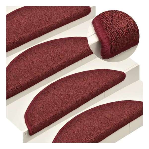 vidaXL Trapmatten 15 st 56x17x3 cm rood VDXL_322372 vidaXL Trapmatten 15 st 56x17x3 cm rood VDXL_322372