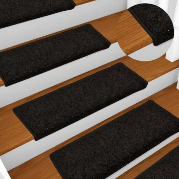 vidaXL Trapmatten 15 st 65x25 cm zwart  VDXL_134576