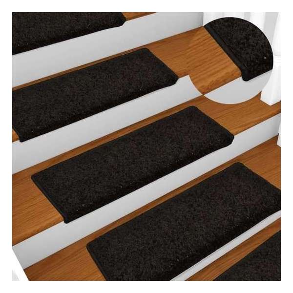 vidaXL Trapmatten 15 st 65x25 cm zwart VDXL_134576 vidaXL Trapmatten 15 st 65x25 cm zwart VDXL_134576