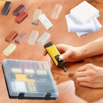 Complete Laminaat Reparatieset - Repair Kit - Reparatie Set Voor Laminaat & Parket Vloeren - Met 11 Wax Staven
