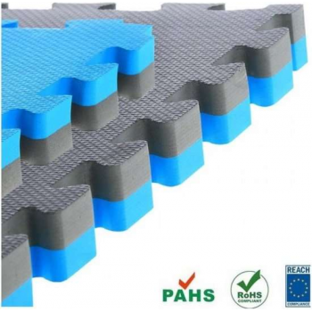 EVA Foam vechtsport puzzeltegel Antr./Blauw | 100x100cm | 2cm dik