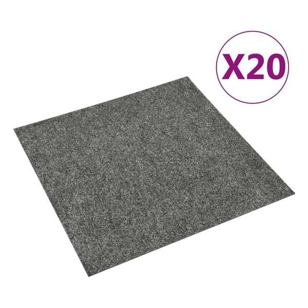vidaXL Tapijttegels 20 st 5 m² donkergrijs vidaXL Tapijttegels 20 st 5 m² donkergrijs