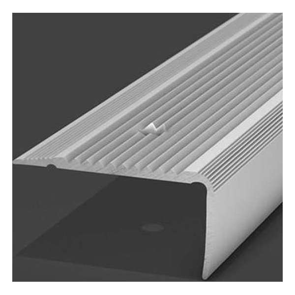 Aluminium trapprofiel geboord - L-profiel - 45mm x 2,70m Aluminium trapprofiel geboord - L-profiel - 45mm x 2,70m