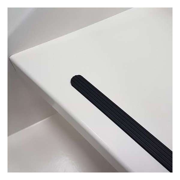 Antislip traptape met ronde uiteinden ZWART - 15 strips van 28 mm breed x 75 cm lang Antislip traptape met ronde uiteinden ZWART - 15 strips van 28 mm breed x 75 cm lang