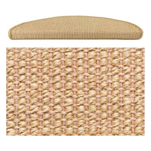 Hamat Trapmat Sisal natural 17x56 set 15 stuks Hamat Trapmat Sisal natural 17x56 set 15 stuks