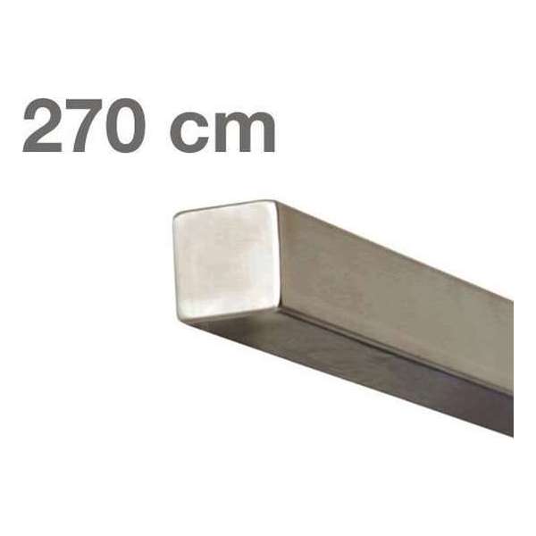 RVS Vierkante Trapleuning 270 cm zonder houders RVS Vierkante Trapleuning 270 cm zonder houders