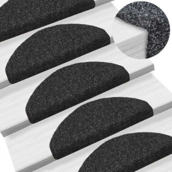 Trapmat trapbekleding trap set 15 zwart zelfklevend plakmat plakken 54x16x4cm