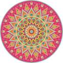 Vloerkleed vinyl rond | Mandala koraal
