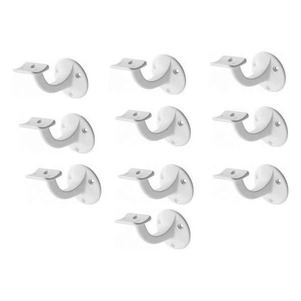 Leuninghouder Wit - Opschroef - Hol zadel Hermeta - 3500-79 - 10 stuks Leuninghouder Wit - Opschroef - Hol zadel Hermeta - 3500-79 - 10 stuks