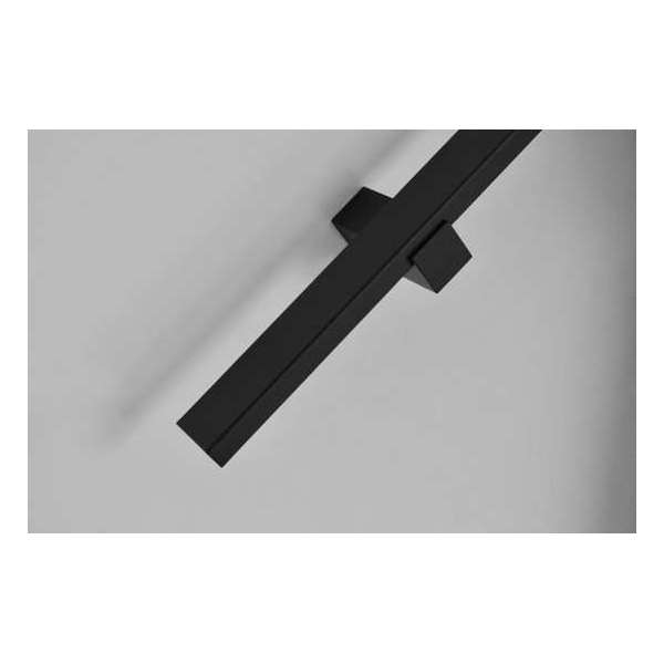 Zwarte trapleuning gepoedercoat zwart RAL 9005 rechthoekig 40 x 15 mm inclusief twee vlakke ophangsteunen, 100 cm Zwarte trapleuning gepoedercoat zwart RAL 9005 rechthoekig 40 x 15 mm inclusief twee vlakke ophangsteunen, 100 cm