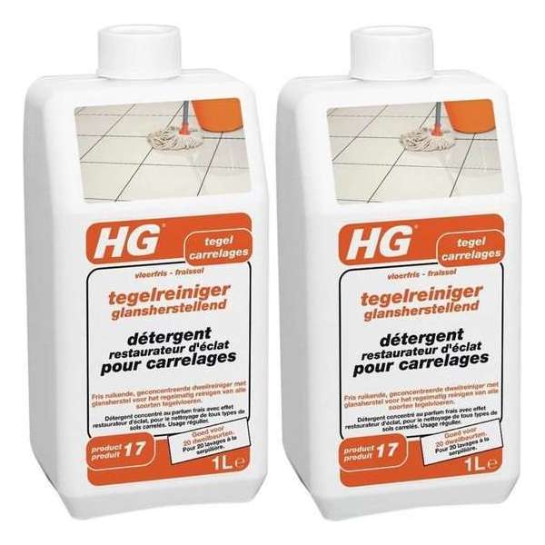 HG Vloertegel Glans Reiniger - 1000 ml - 2 Stuks ! HG Vloertegel Glans Reiniger - 1000 ml - 2 Stuks !