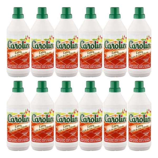Carolin Vloerreiniger - Extra Lijnolie - 12 x 1L - Voordeelverpakking Carolin Vloerreiniger - Extra Lijnolie - 12 x 1L - Voordeelverpakking
