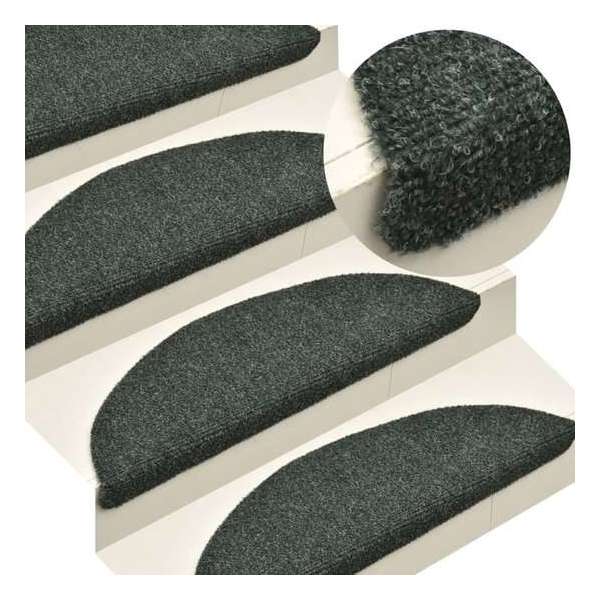 vidaXL Trapmatten zelfklevend 10 st 65x21x4 cm naaldvilt groen vidaXL Trapmatten zelfklevend 10 st 65x21x4 cm naaldvilt groen