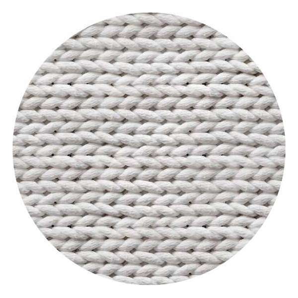 Vloerkleed vinyl rond | Braided Virgin White Vloerkleed vinyl rond | Braided Virgin White