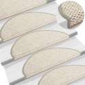 vidaXL Trapmatten zelfklevend 15 st sisal-look 65x25 cm beige