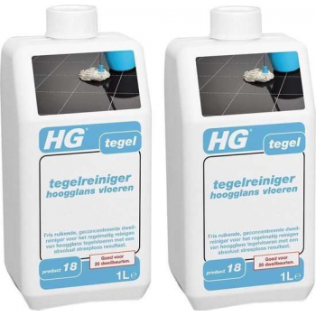 HG tegelreiniger hoogglans vloeren Fris ruikende dweilreiniger voor streeploos resultaat - 2 Stuks !