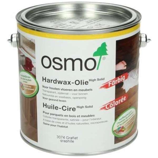 OSMO Hardwax Olie 3074 Grafiet 2,5L | Vloerolie| Parket Olie OSMO Hardwax Olie 3074 Grafiet 2,5L | Vloerolie| Parket Olie