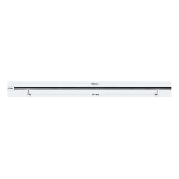 Roestvrij stalen leuning, trapleuning 180 cm - trap leuning rvs geborsteld - met houders - 1800 mm - Multistrobe Roestvrij stalen leuning, trapleuning 180 cm - trap leuning rvs geborsteld - met houders - 1800 mm - Multistrobe