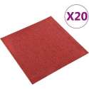 vidaXL Tapijttegels 20 st 5 m² 50x50 cm rood