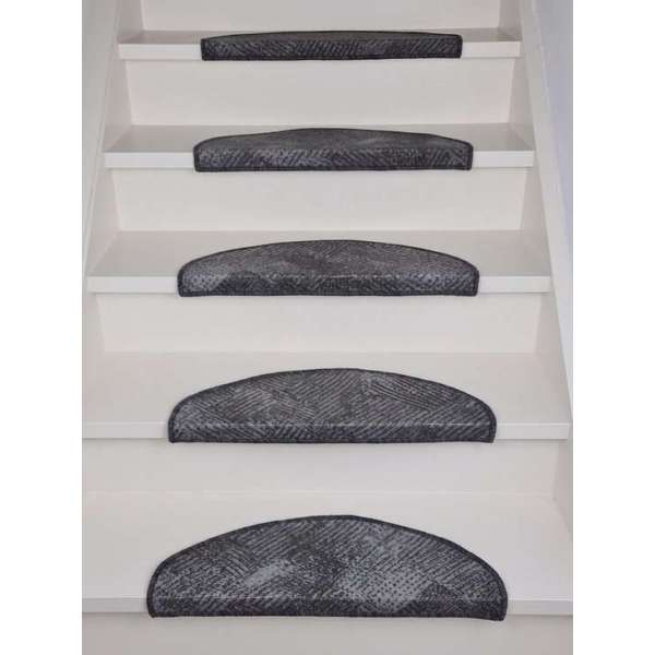 Trapmat halve maan traploper Norm grijs 15 stuks Trapmat halve maan traploper Norm grijs 15 stuks
