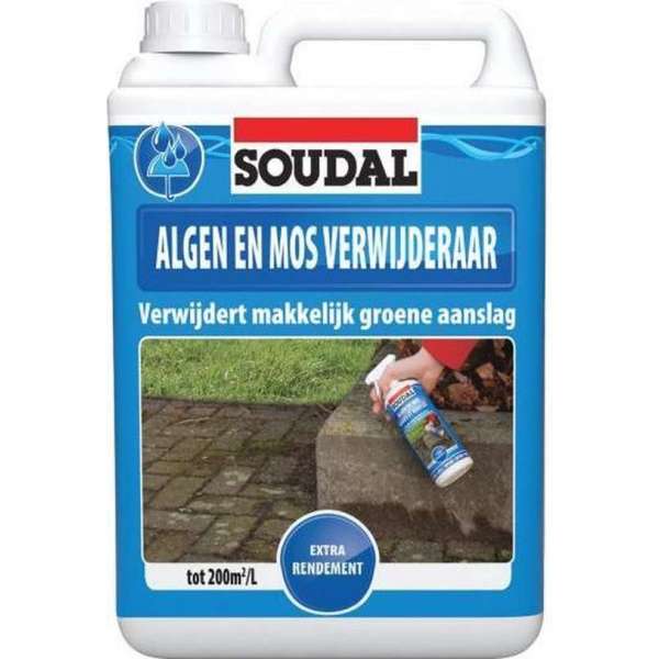 ALGEN EN MOS VERWIJDERAAR KLEURLOOS 5L-SOUDAL-100178 ALGEN EN MOS VERWIJDERAAR KLEURLOOS 5L-SOUDAL-100178