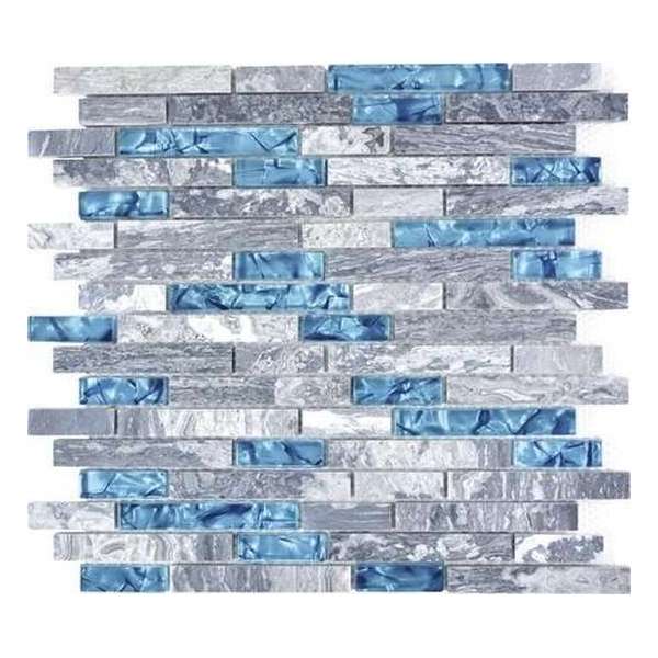 Natuursteen Mozaiek Grijs/Bluaw - 30 x 30 cm Natuursteen Mozaiek Grijs/Bluaw - 30 x 30 cm