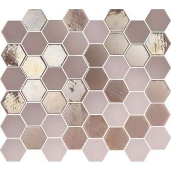 1m² -Mozaiek Valencia Hexagon Roze 4,3x4,9