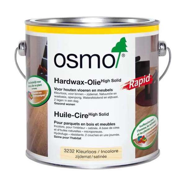Osmo 3232 Hardwaxolie Rapid Zijdemat - 2.5 liter Osmo 3232 Hardwaxolie Rapid Zijdemat - 2.5 liter