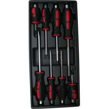 Hofftech Gevulde Gereedschapswagen-Tray Schroevendraaiers Plat / Philips (8-Delig)