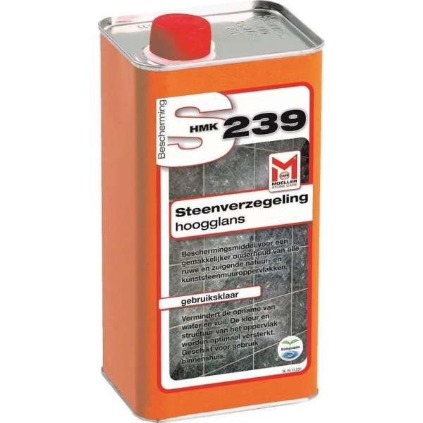 Moeller HMK S239 - 1 Liter - Steenverzegeling Hoogglans - Beschermmiddel voor tegels Moeller HMK S239 - 1 Liter - Steenverzegeling Hoogglans - Beschermmiddel voor tegels