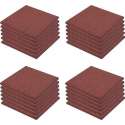 vidaXL Valtegels 24 st 50x50x3 cm rubber rood