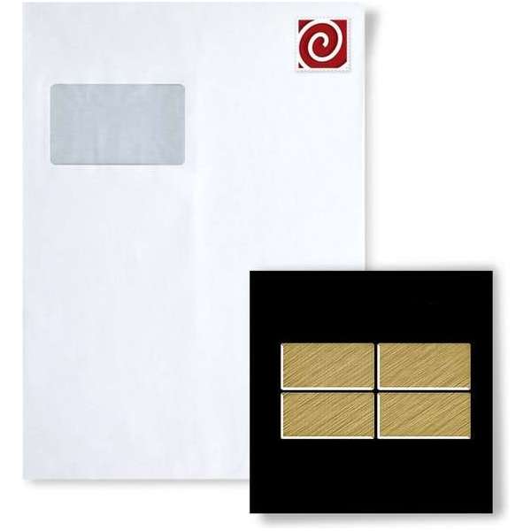 Mozaïek STAAL S-Bauhaus-Ti-GB Collectie Bauhaus titaan Gold geborsteld Mozaïek STAAL S-Bauhaus-Ti-GB Collectie Bauhaus titaan Gold geborsteld