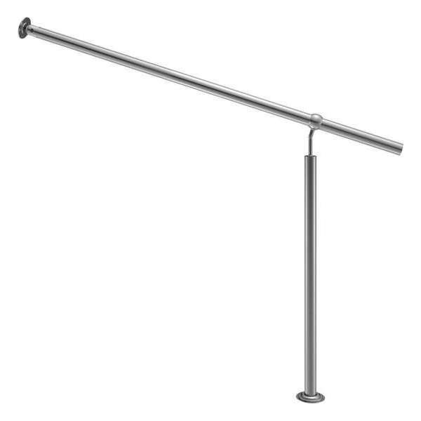 Monzana edelstaal trapleuning 120 cm balustrade - binnen en buiten – leuning Monzana edelstaal trapleuning 120 cm balustrade - binnen en buiten – leuning