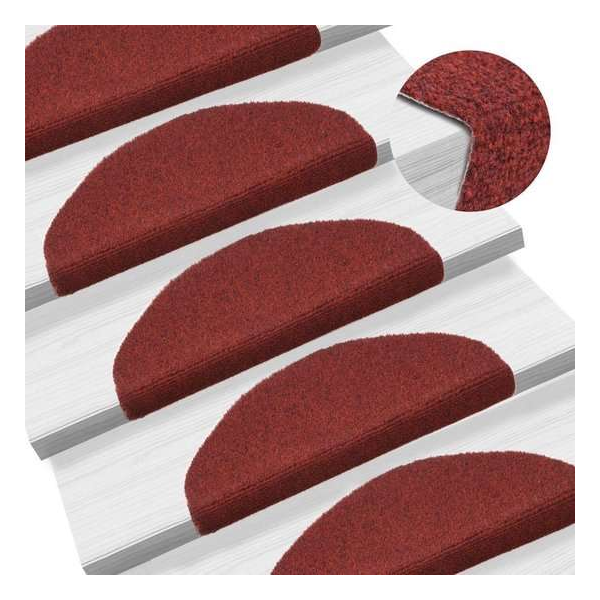 Trapmatten zelfklevend 65x21x4 cm naaldvilt rood 15 st