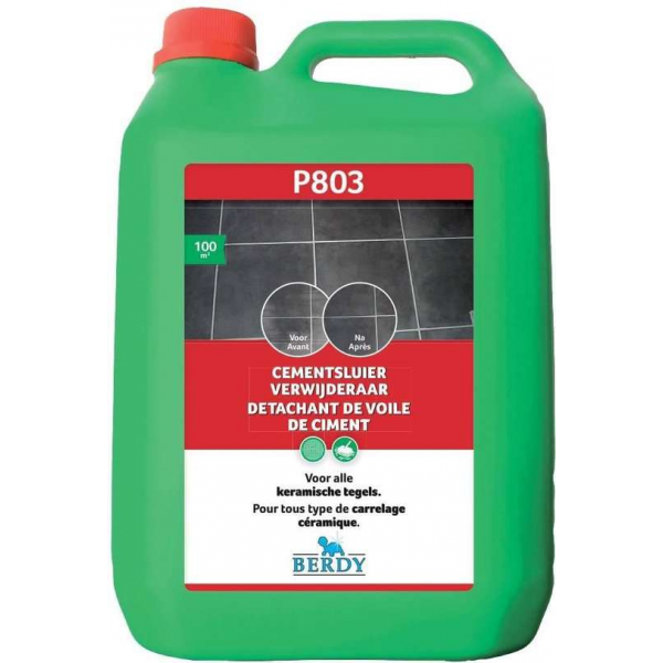 P803 - Cementsluier verwijderaar KERAMISCHE TEGELS - Berdy - 5 L P803 - Cementsluier verwijderaar KERAMISCHE TEGELS - Berdy - 5 L